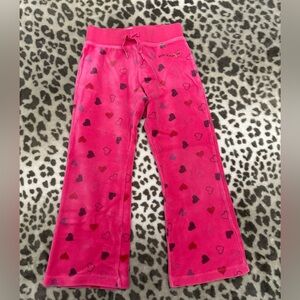 OshKosh B’gosh  Heart Graphic Velour Pants in Pink Size 4T Toddler